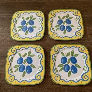 Melamine dinner plates of 4